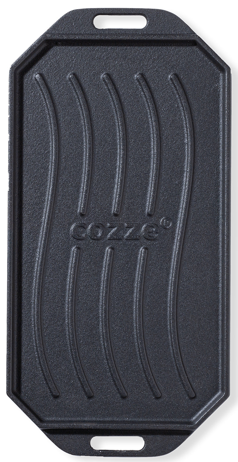 Støpejernspanne med treunderlag 33x16,5 cm - Cozze bakside