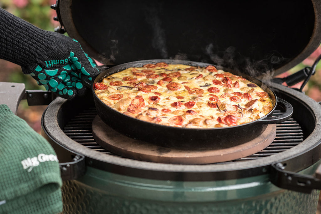 Støpejernspanne emaljert 36 cm 2XL/XL/Large - Big Green Egg nærbilde