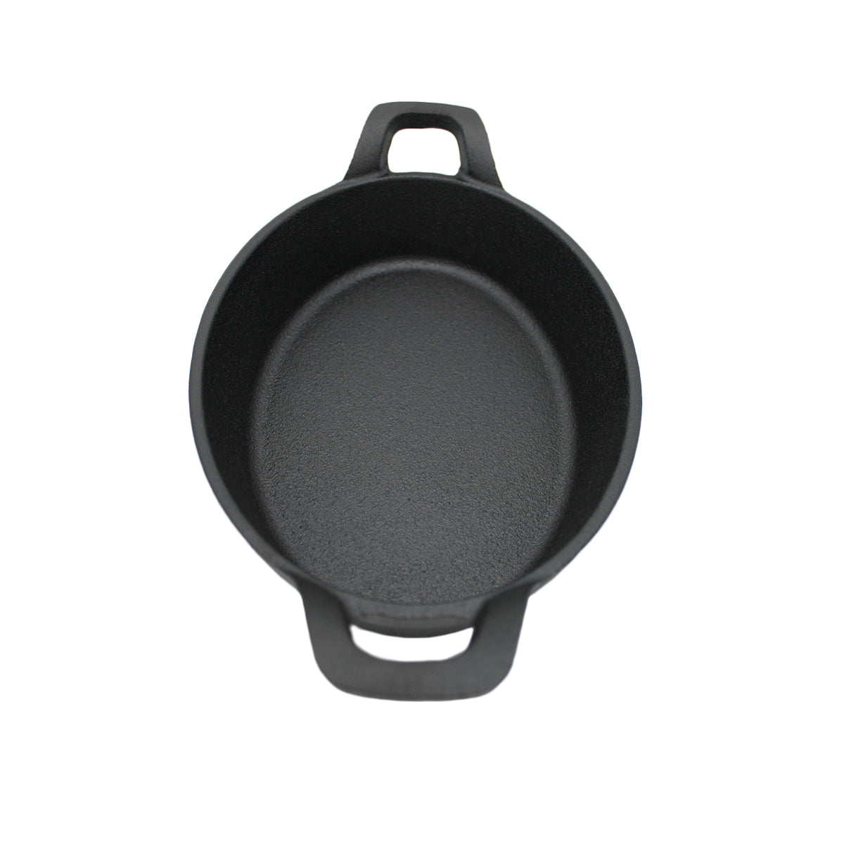 Støpejernspanne oval med 2 håndtak 22x15 cm - SANTOS vist med mat