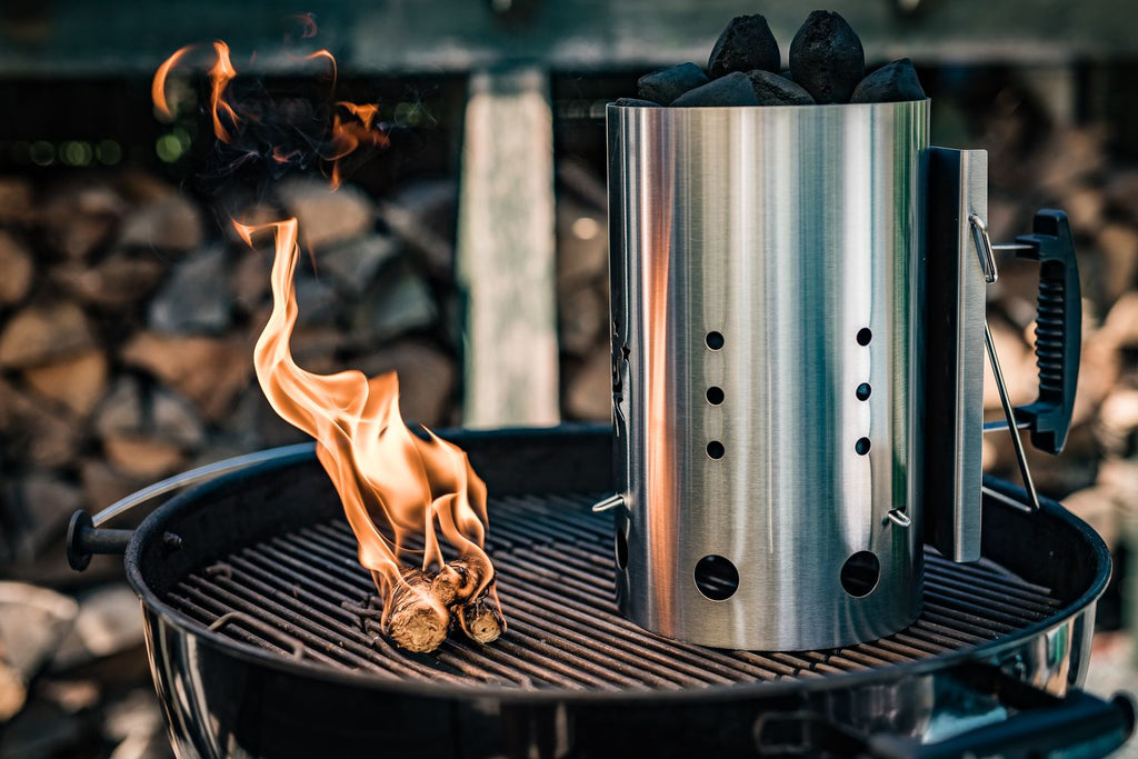 Tennstarter rustfritt stål 19 cm diameter Grillfürst detalj