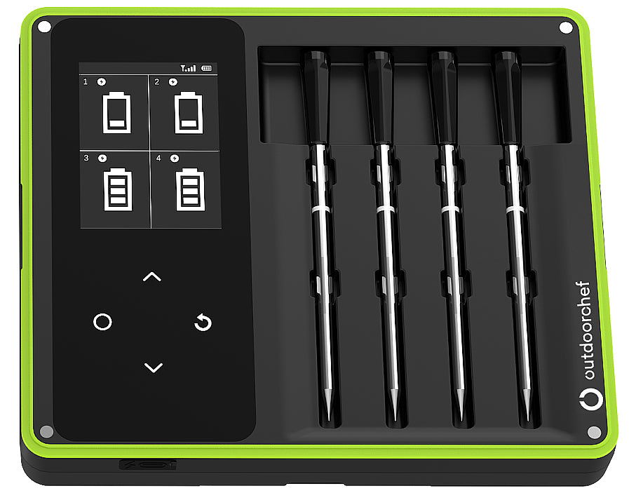Trådløst steketermometer Easy Check Quadro Bluetooth 4 sonder front