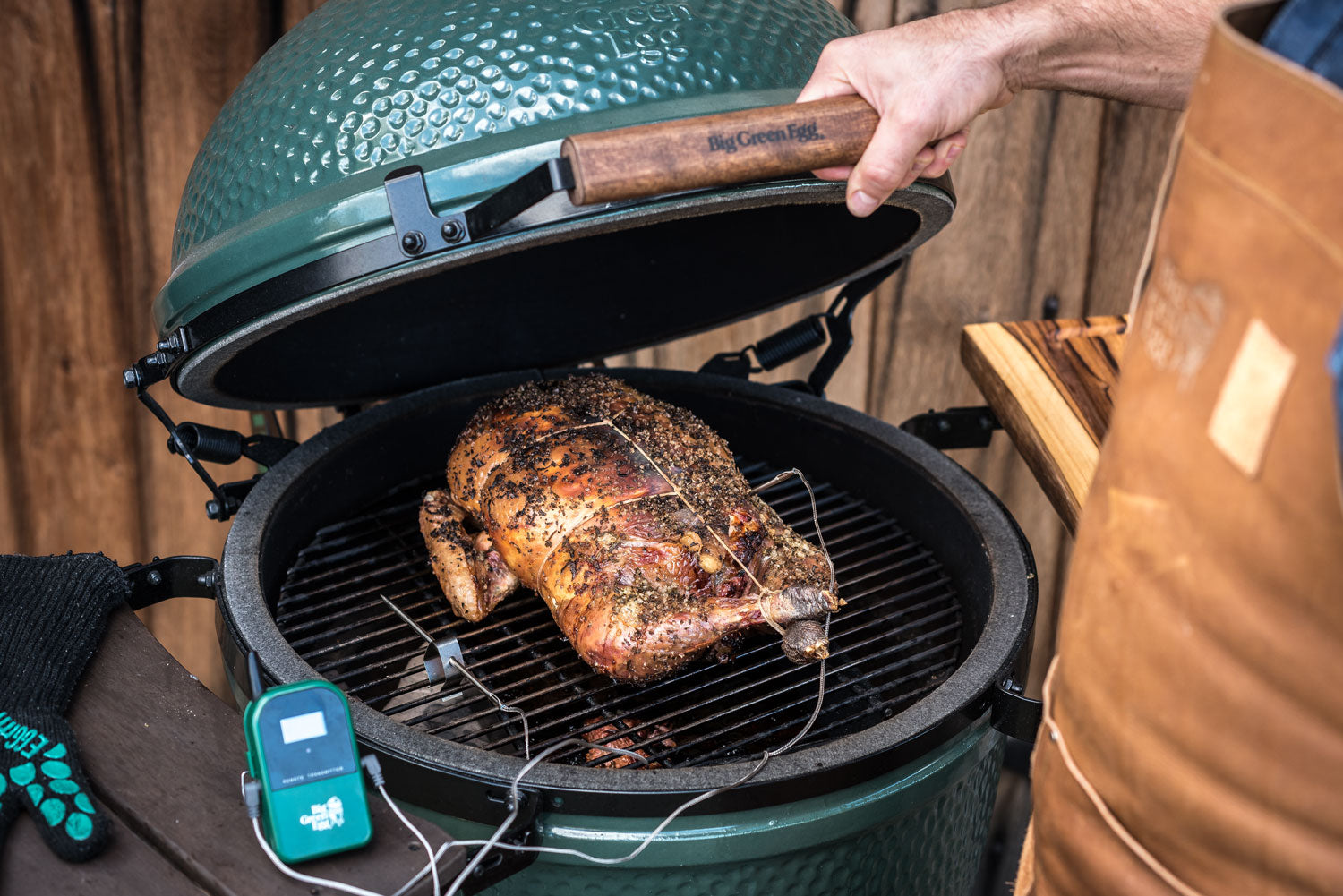 Detalj av Trådløst steketermometer med 2 sonder Big Green Egg