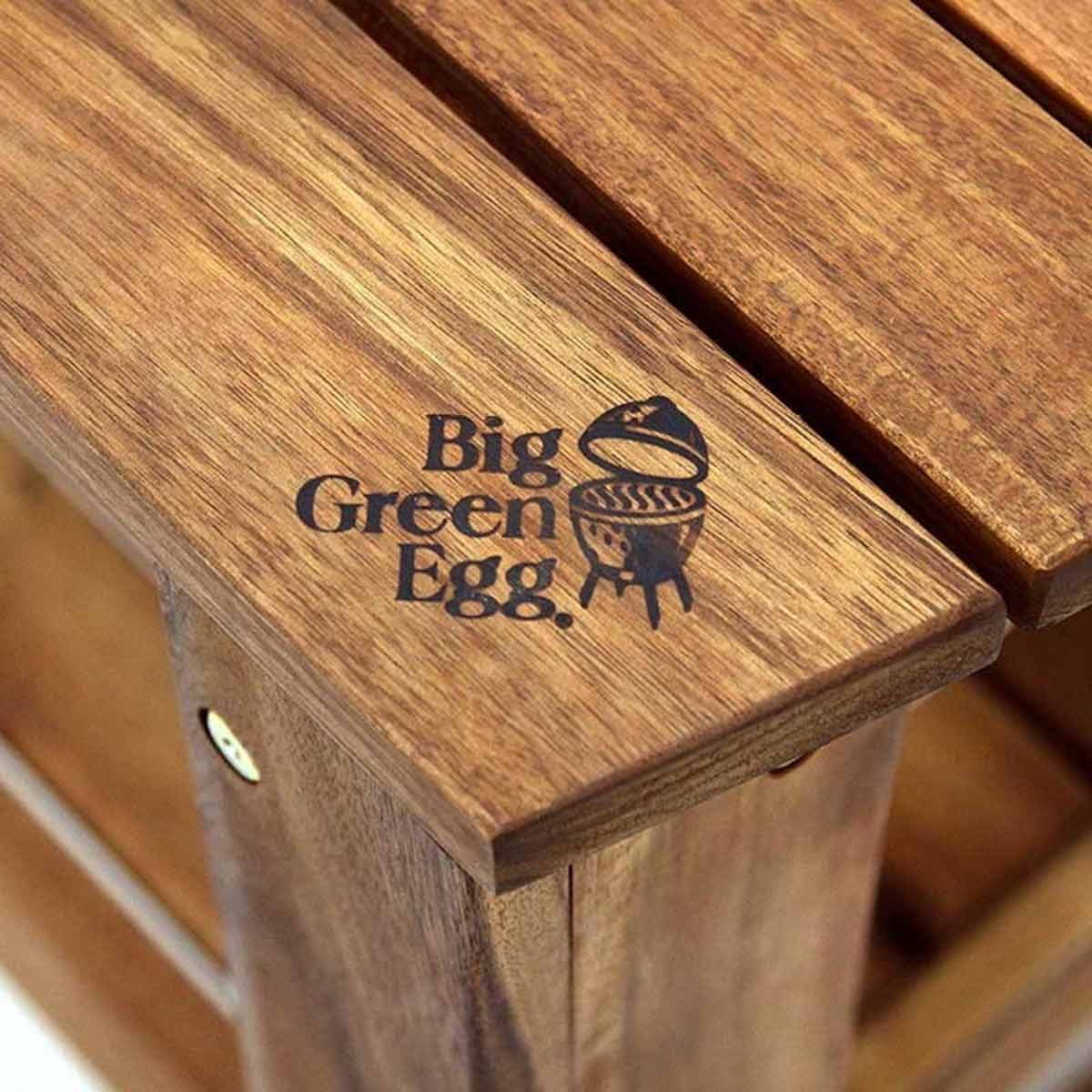 Trebord i eukalyptus for Large - Big Green Egg detalj nærbilde