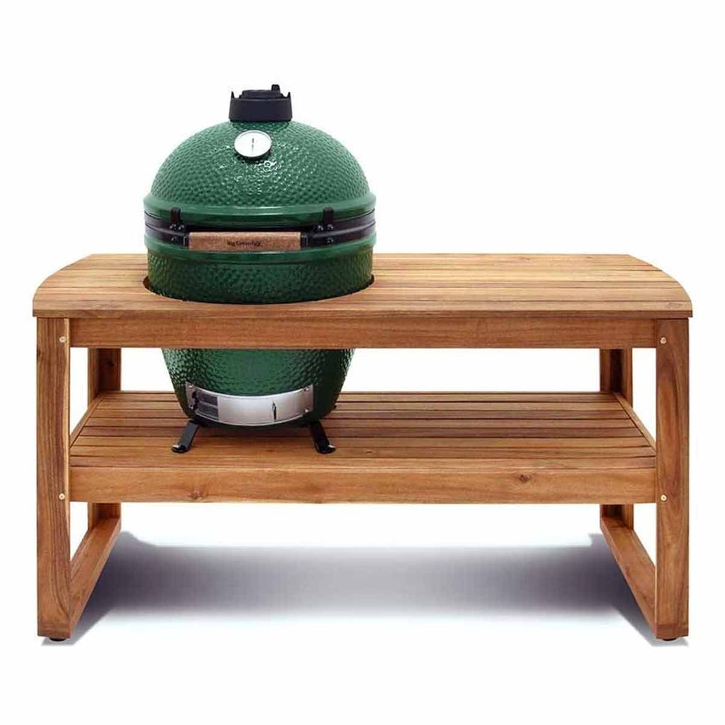 Trebord i eukalyptus for Large - Big Green Egg forfra
