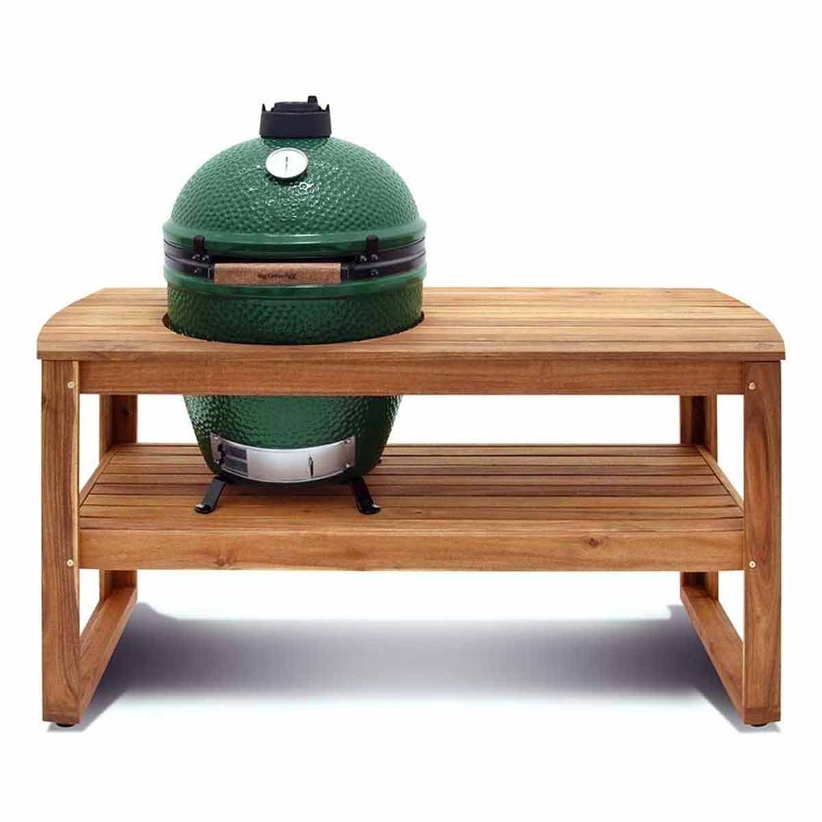 Trebord i eukalyptus for XLarge - Big Green Egg forfra