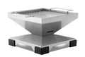 Trekull bordgrill T1 rustfritt stål 30x30 cm forfra