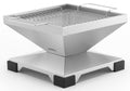 Trekull bordgrill T2 rustfritt stål 35x35 cm forfra