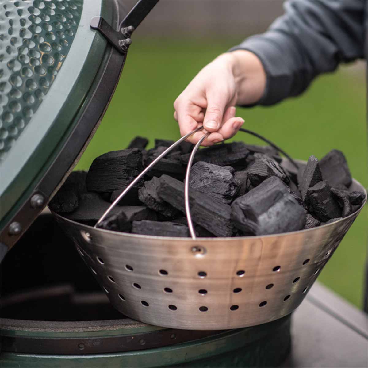 Trekullkurv for XL - Big Green Egg nærbilde
