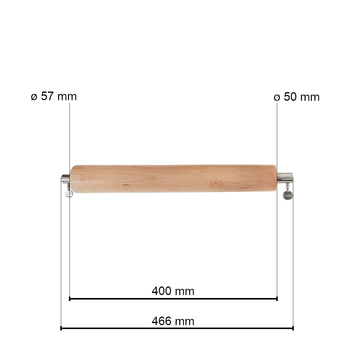 Montert Trelegg for spittkake 40 cm for dreiespidd maks ø 12 mm - SANTOS på grillspidd