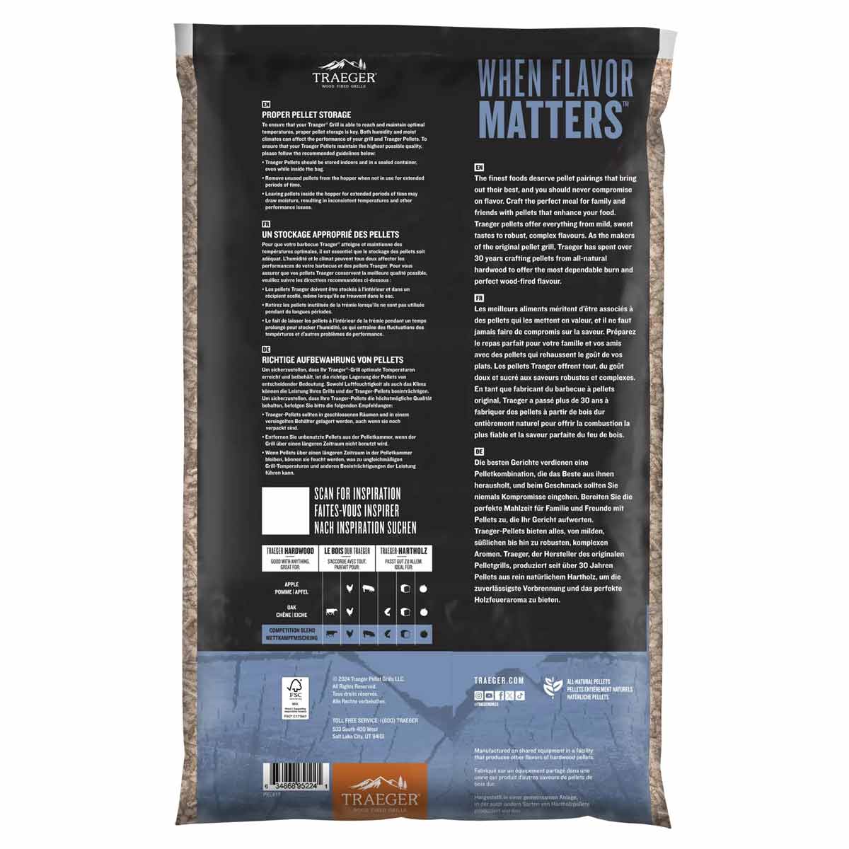 Detaljbilde av Trepellets Competition Blend 9 kg FSC - Traeger