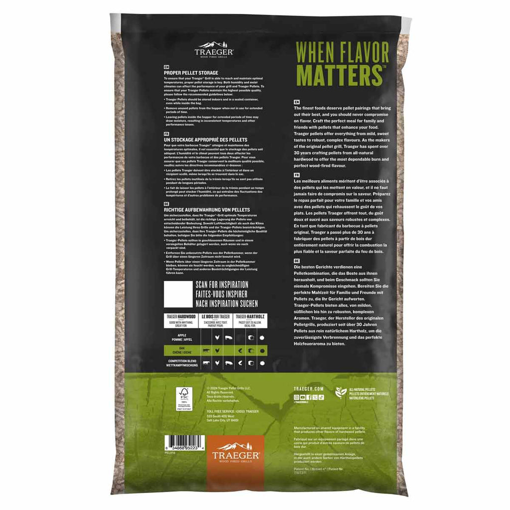 Detaljbilde av Trepellets eik 9 kg FSC - Traeger