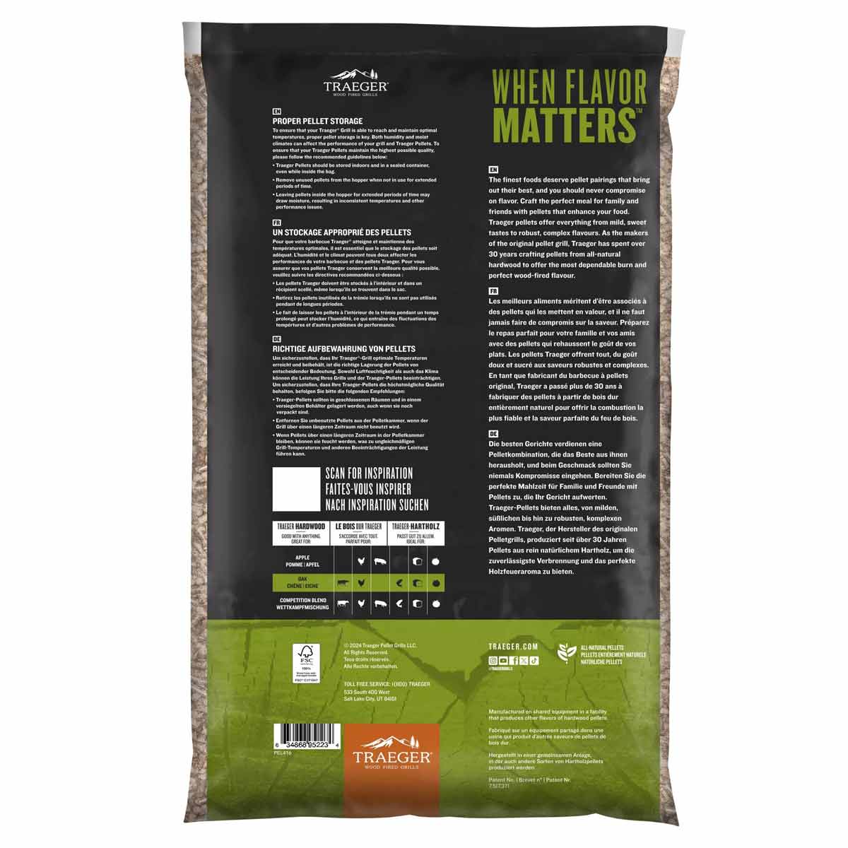 Detaljbilde av Trepellets eik 9 kg FSC - Traeger