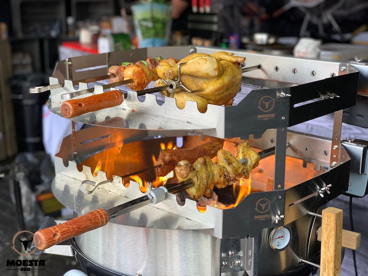 Detalj av Turnado utvidelsessett for 2. nivå rustfritt stål for Moesta BBQ