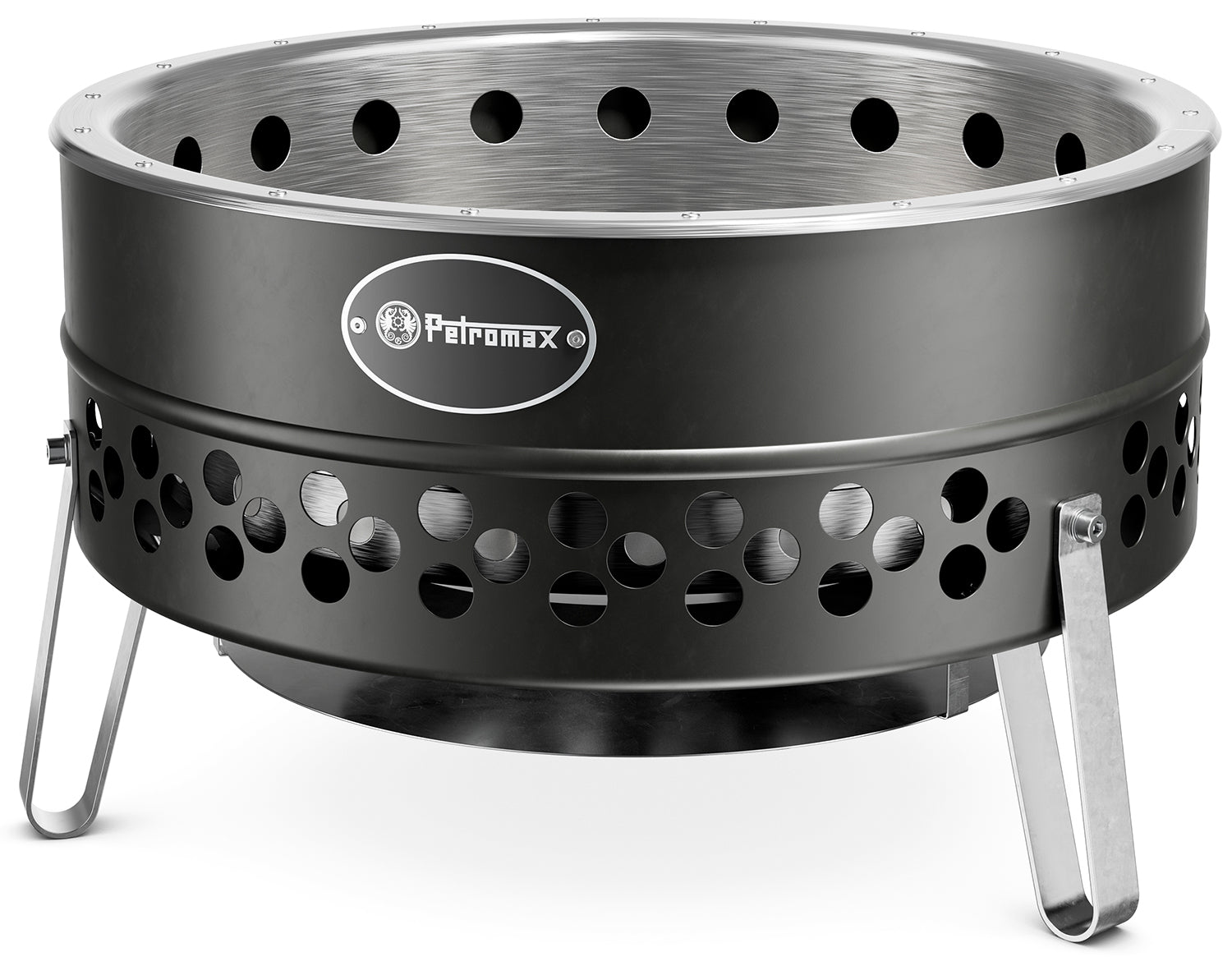 Tyropit bålpanne Black Edition rustfritt stål 57,5 cm forfra