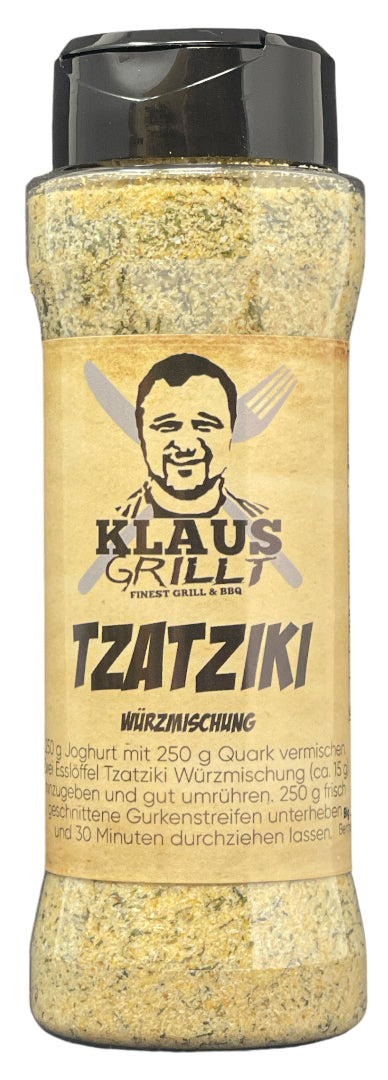 Tzatziki krydderblanding 140 g strøboks Klaus grillt for smakfull hjemmelaget tzatziki