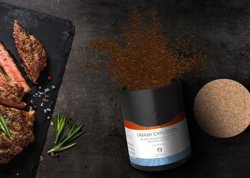 Umami Explosion krydderblanding 120 g - Grillfürst keramikkboks bakside