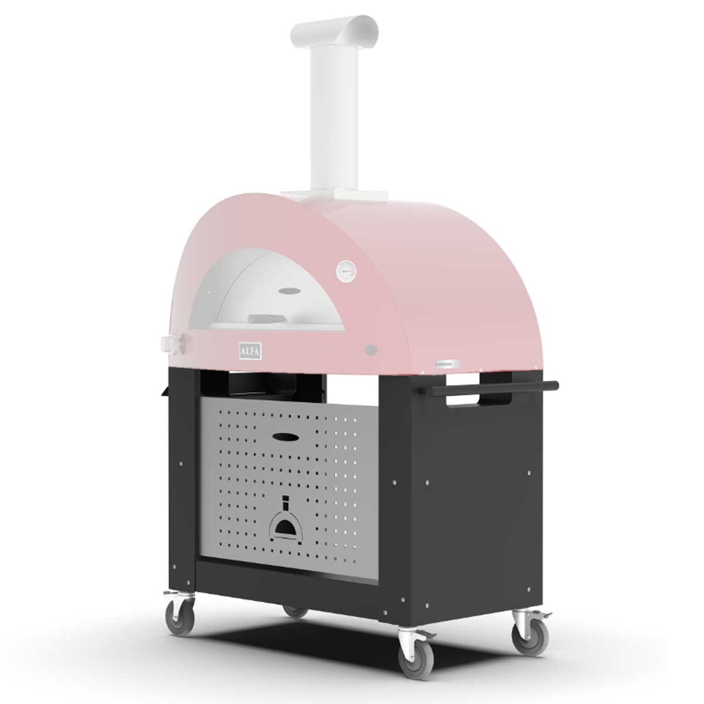Understell med hjul for pizzaovn 3 Pizze - Alfa Forni bakside