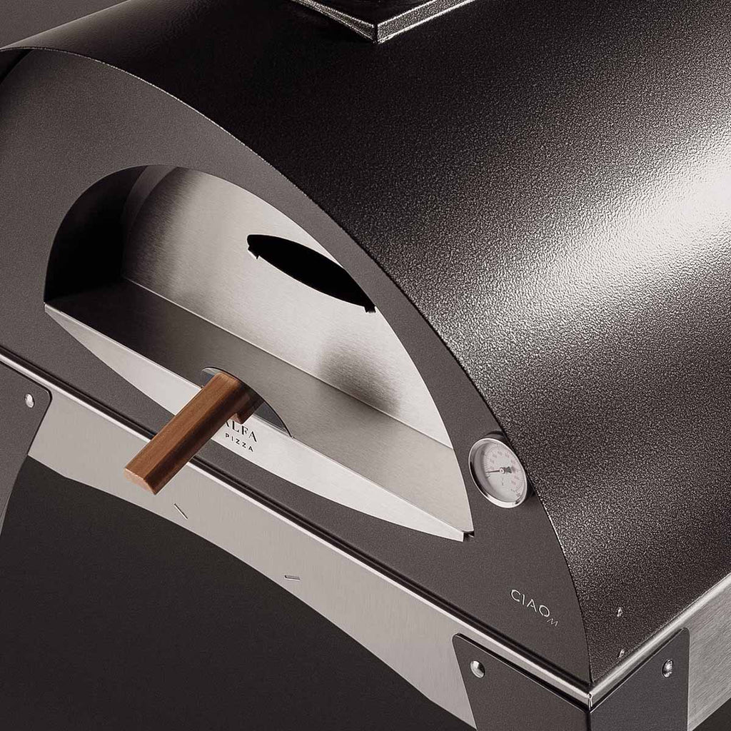 Understell for pizzaovn Ciao grå Alfa Forni detalj nærbilde