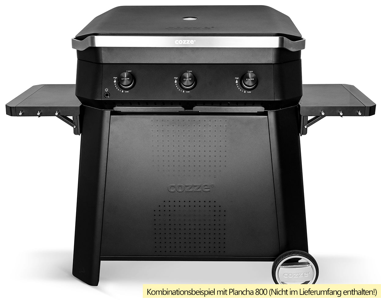 Undervogn for Plancha 800 stål - Cozze bakside med gassflaskedeksel