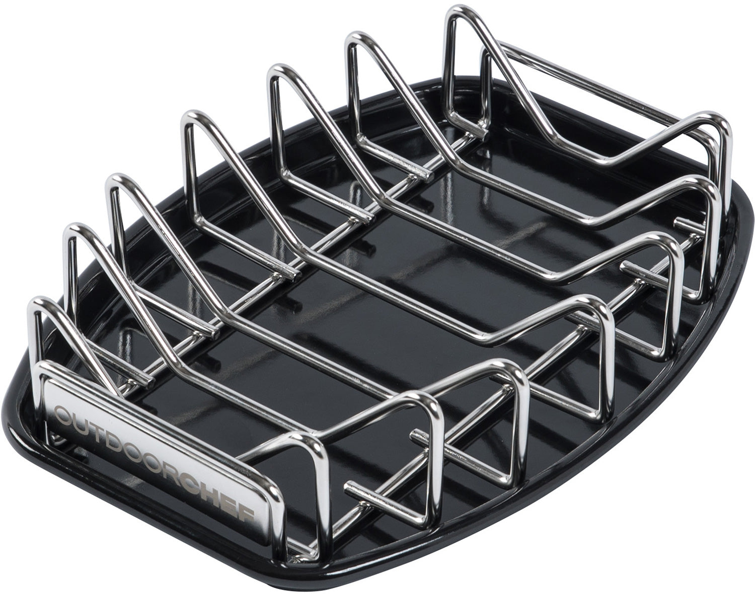 Universalrack ribbeinstativ og stekekurv rustfritt stål Outdoorchef bakside