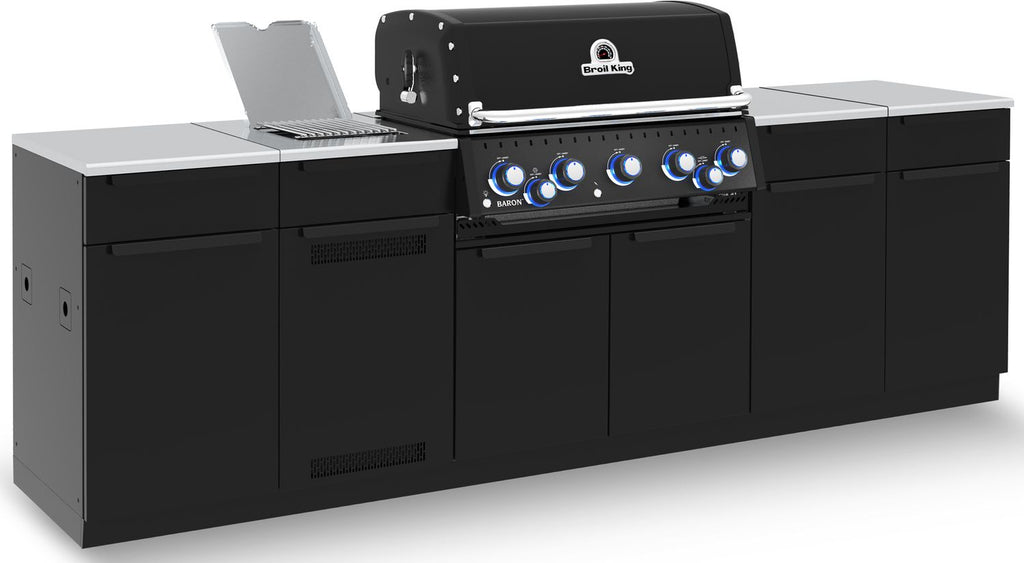 Utekjøkken Baron 590 IR Shadow MOK XL komplett sett forfra