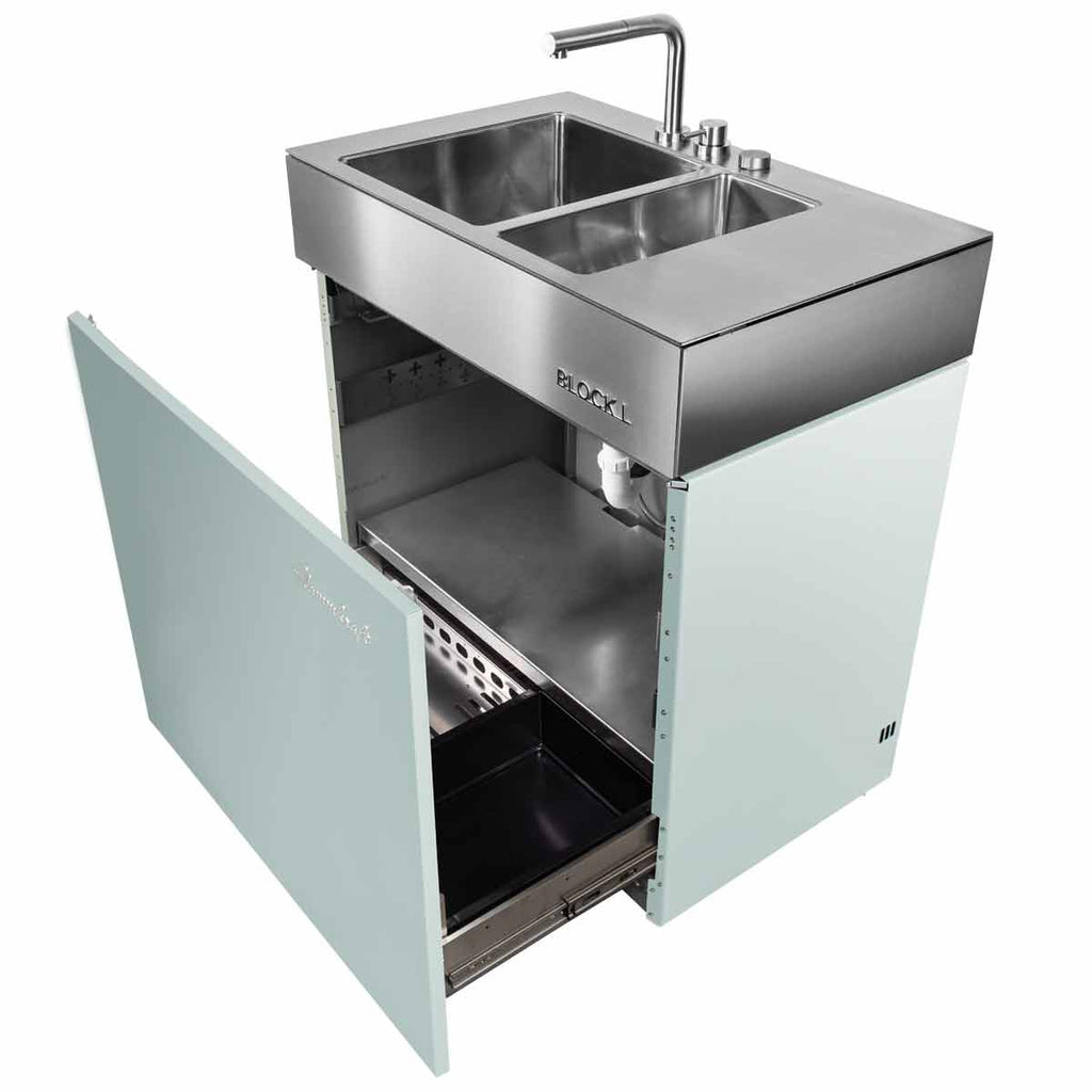 Utekjøkken Block L Gen. 5 vaskemodul pool - Flammkraft bakside