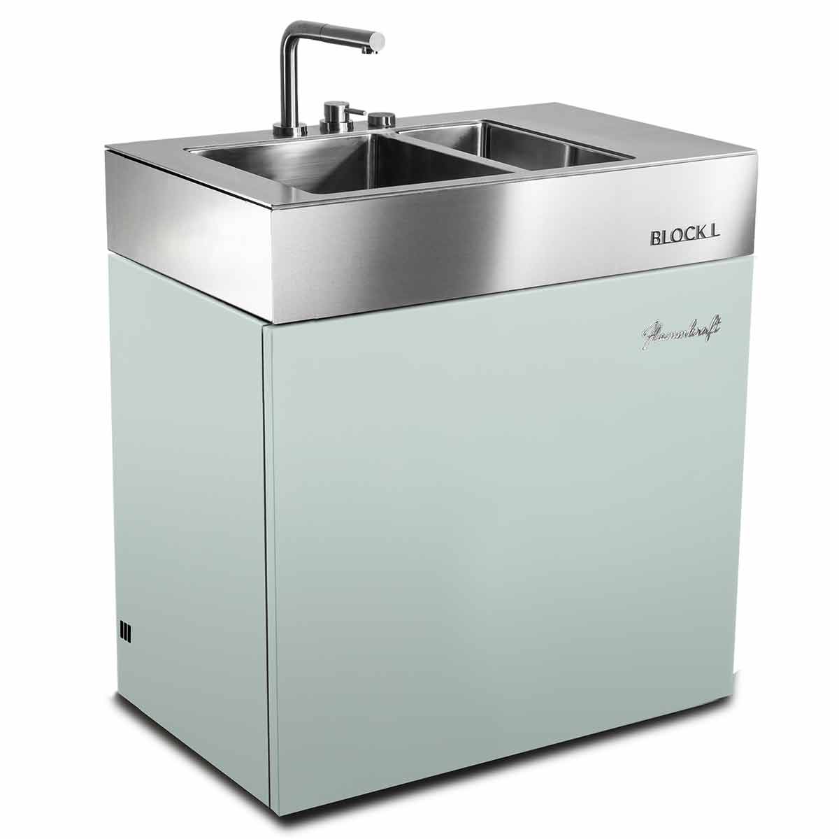 Utekjøkken Block L Gen. 5 vaskemodul pool - Flammkraft montert ved grill
