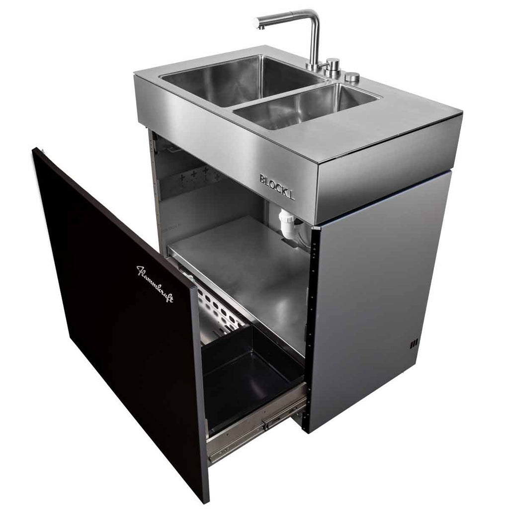Utekjøkken Block L Gen. 5 vaskemodul sort bakside