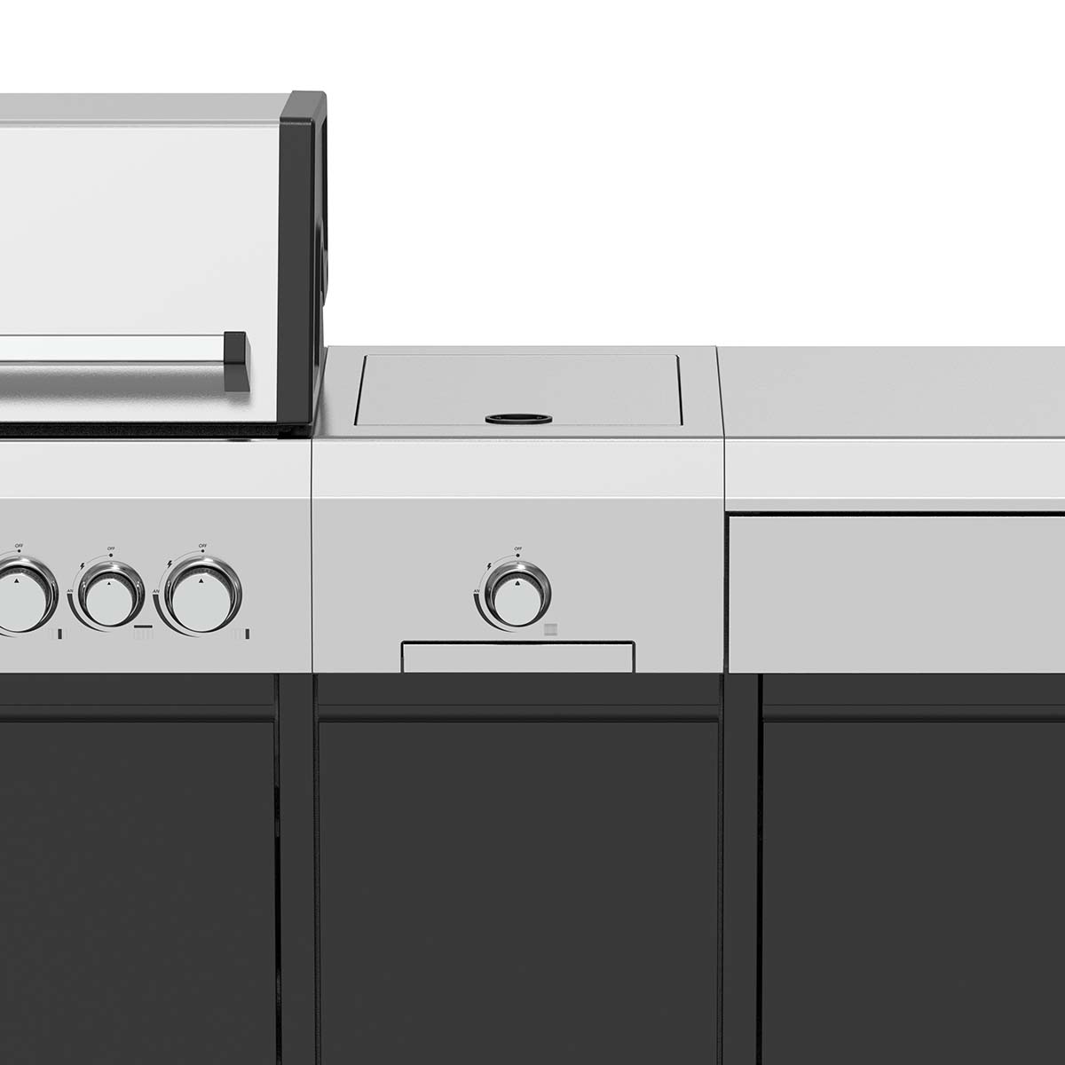 Utekjokken Cheffe XL200 med G4 grill og infrarodt brenner bakside