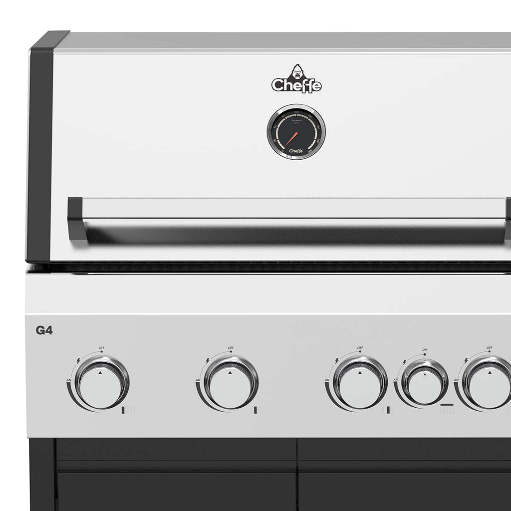 Narmbilde av grillflate pa Utekjokken Cheffe XL200 med G4 grill