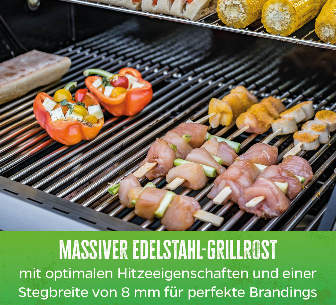 Oversikt av Utekjøkken med G401E innebygd grill 4 brennere betong