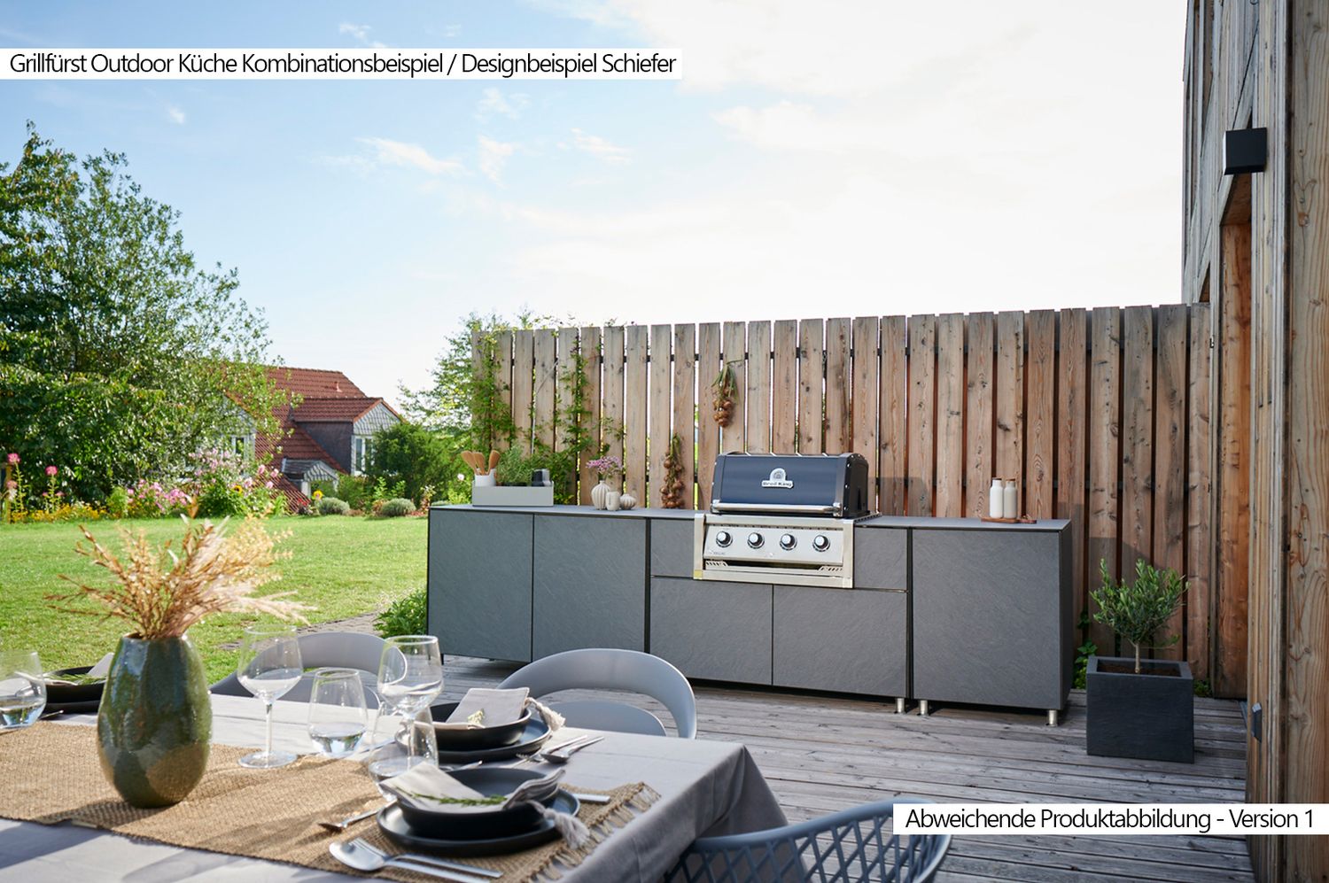 Oversikt over modulært system med Utekjøkken grillskap modul OKG130