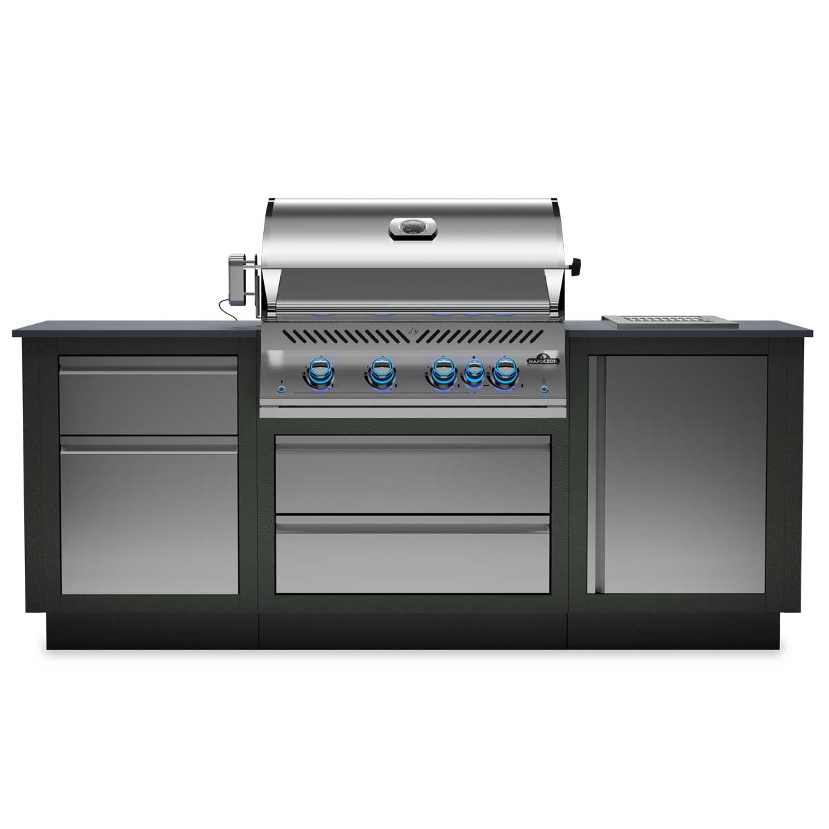 Utekjøkken Oasis Compact 105 med innebygd grill BIG32 forfra