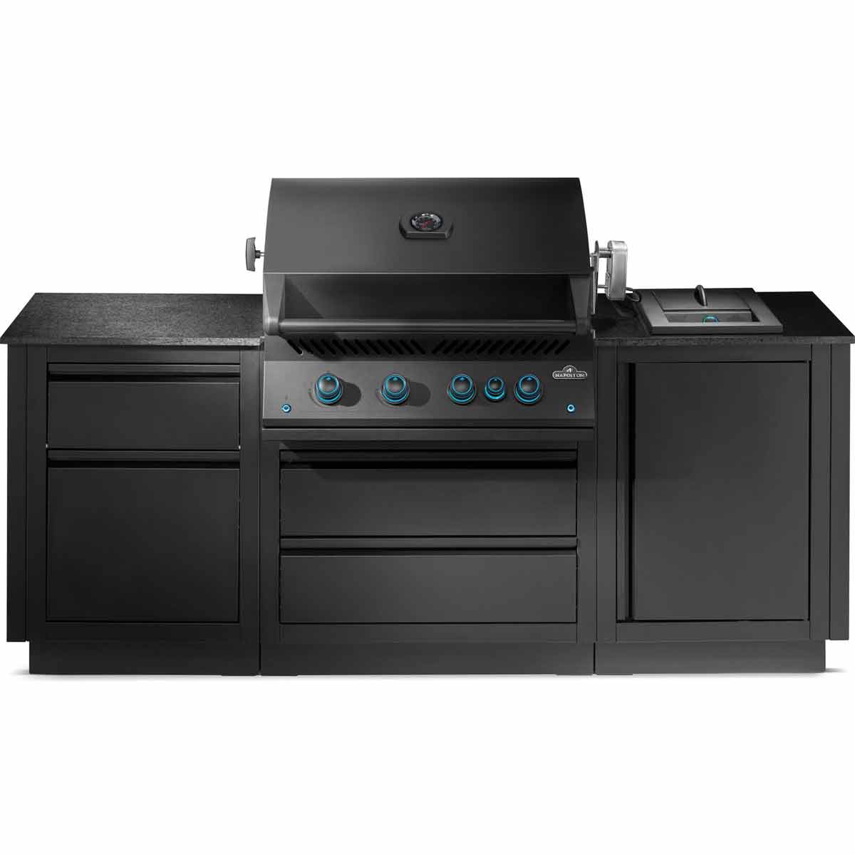 Utekjøkken Oasis Compact 106 med innebygd grill BIG32 Sizzle Zone forfra