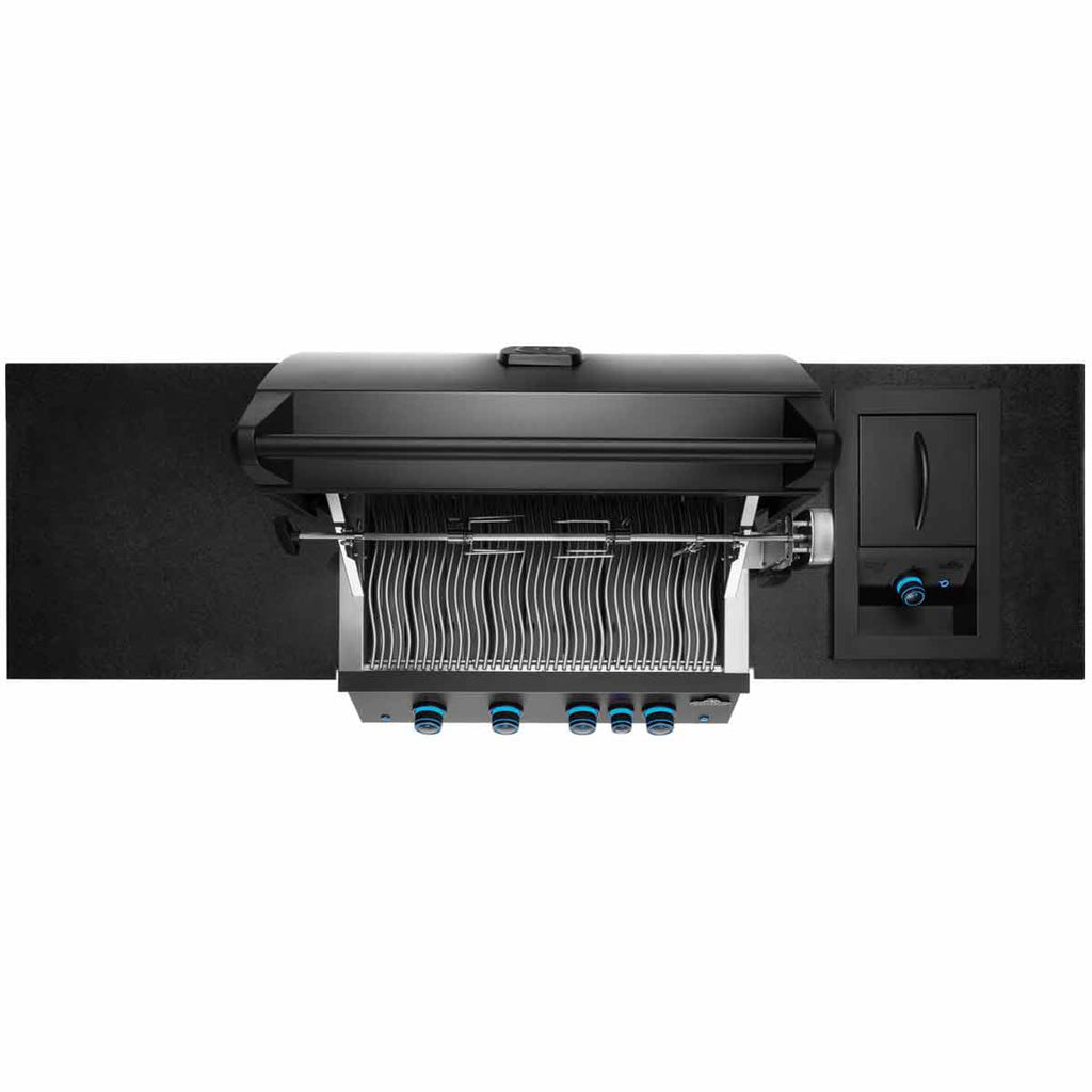 Oversikt over Sizzle Zone på Utekjøkken Oasis Compact 106 med innebygd grill BIG32 Sizzle Zone