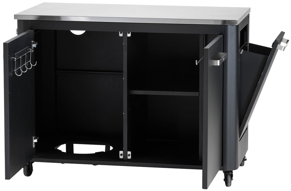 Utekjøkken skapmodul 2 dører rustfritt stål 120 cm - Cozze gassflaskeholder