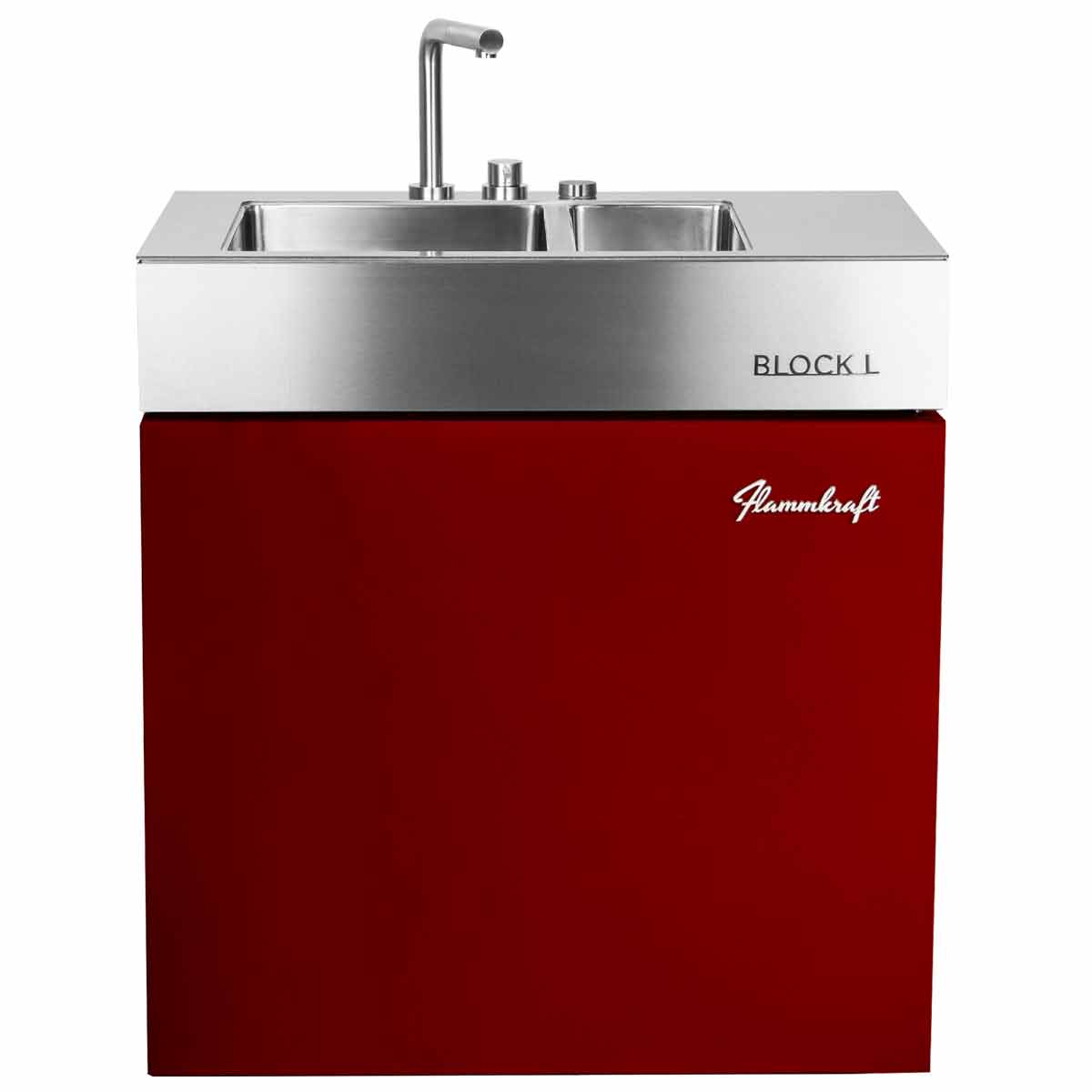 Utekjøkkenmodul Flammkraft Block L Gen. 5 rubin forfra