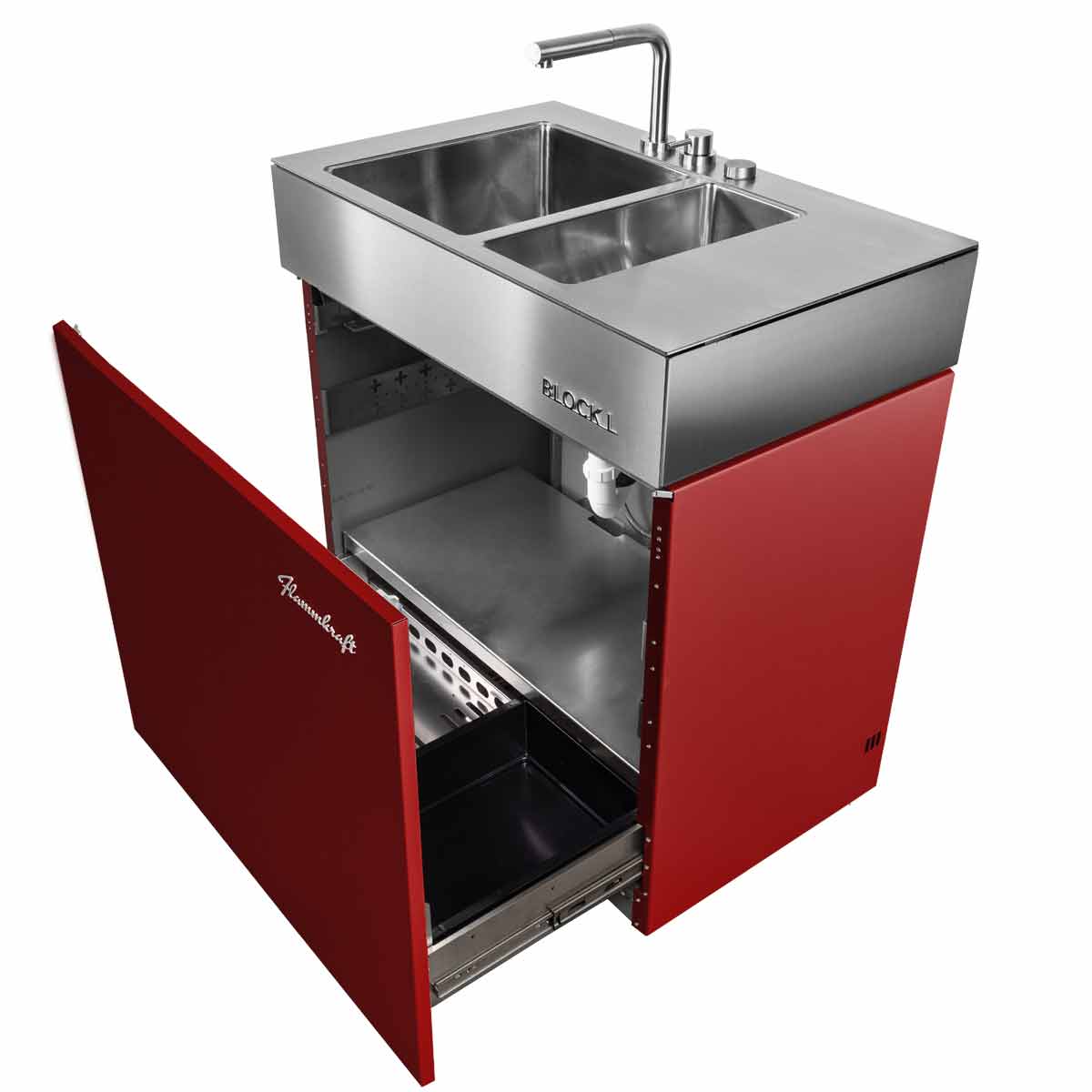 Utekjøkkenmodul Flammkraft Block L Gen. 5 rubin bakside