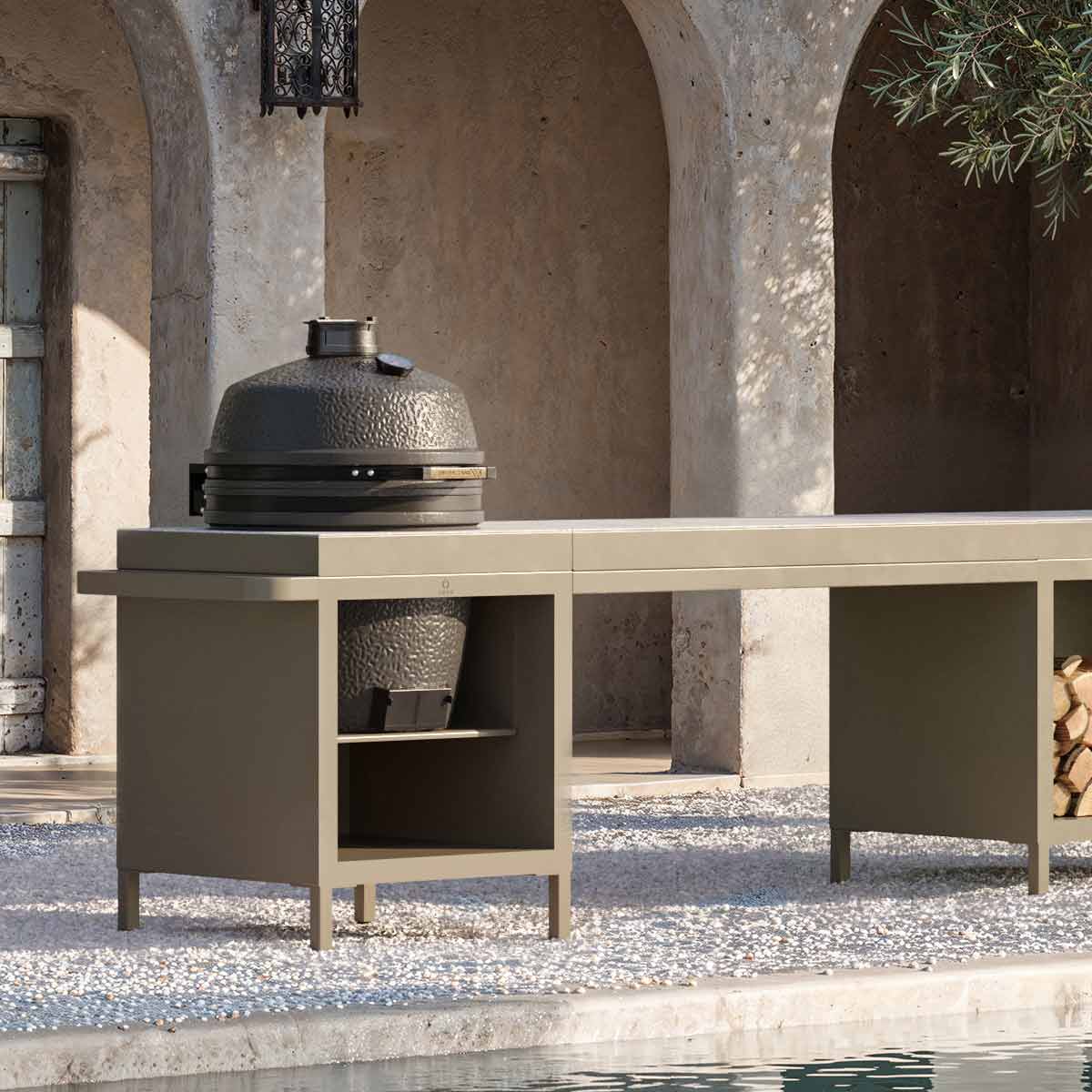Utekjøkkenmodul Pro Connect Taupe BSTRD Pro Graphite bakside