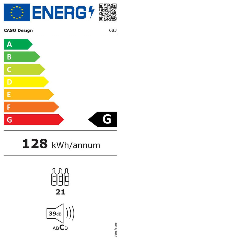 Nærbilde av rustfritt stål og glassdør på Utekjøleskap Barbecue Cooler 63L venstreslått dør - CASO