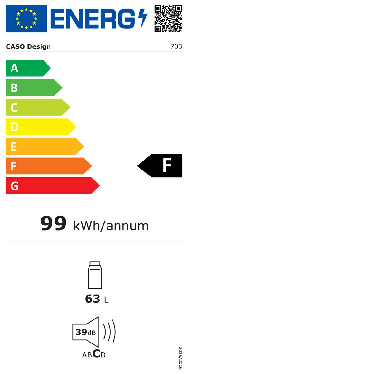 Utekjøleskap BBQ Cooler Black S 63 liter venstreheng detalj