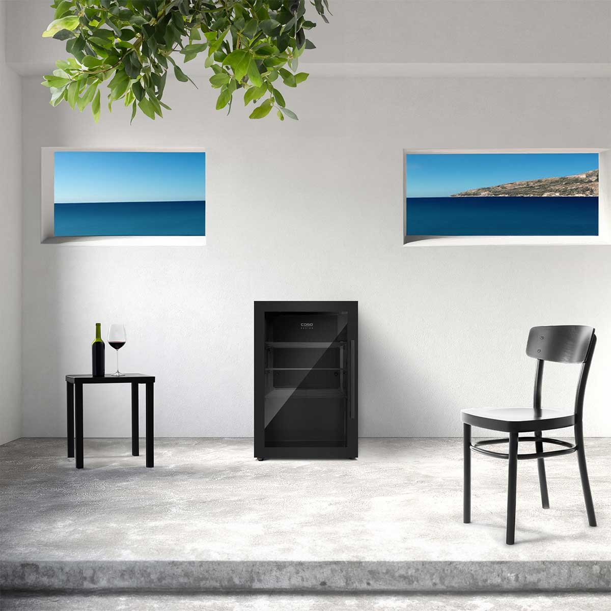 Utekjøleskap BBQ Cooler Black S 63 liter venstreheng - CASO bakside