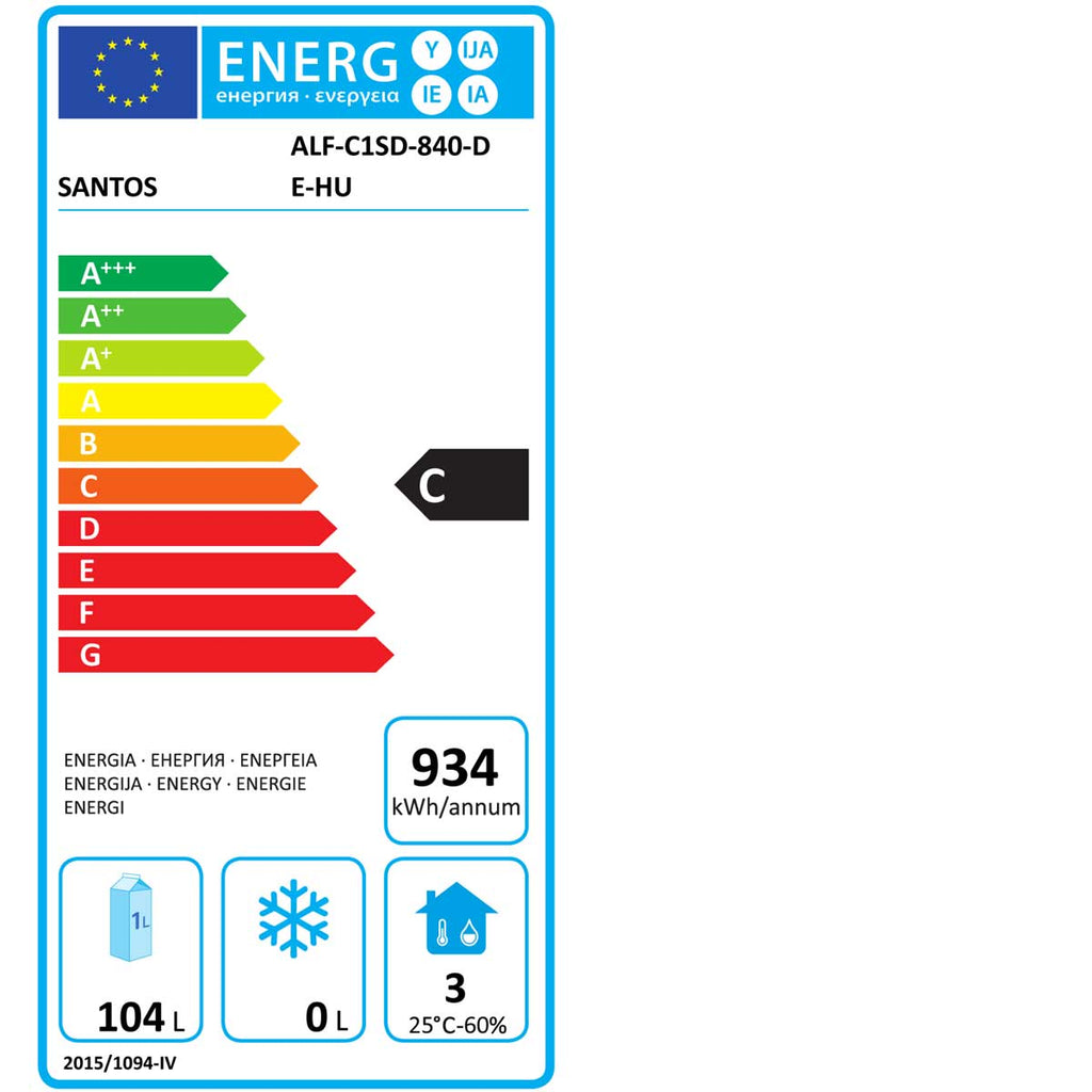 Utekjøleskap Cuba rustfritt stål - SANTOS innvendig med LED-lys