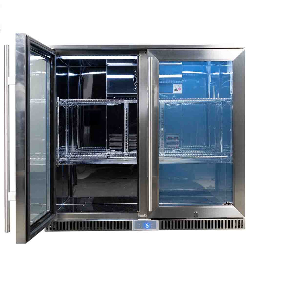 Utekjøleskap med to dører - Napoleon detalj av dørhåndtak