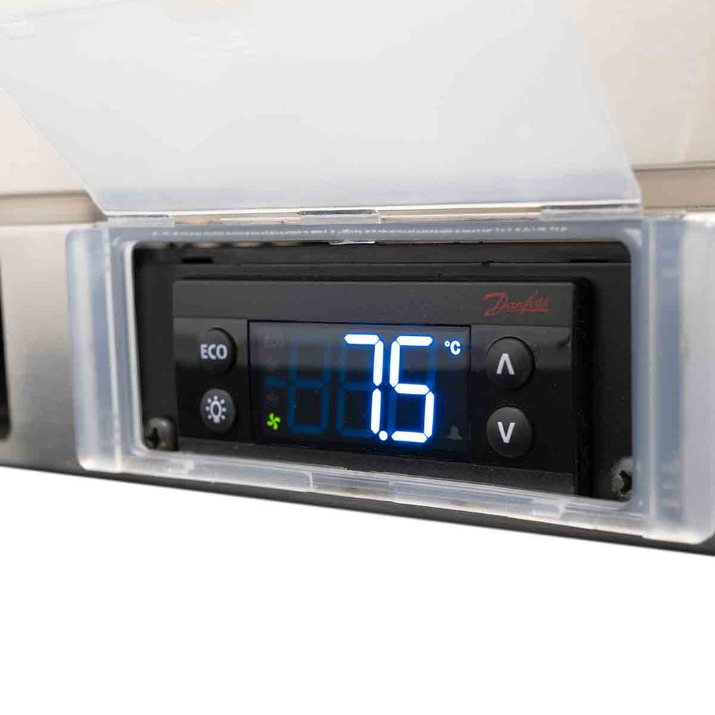 Detaljbilde av Utekjøleskap med venstreslått dør - Napoleon dørhengsler