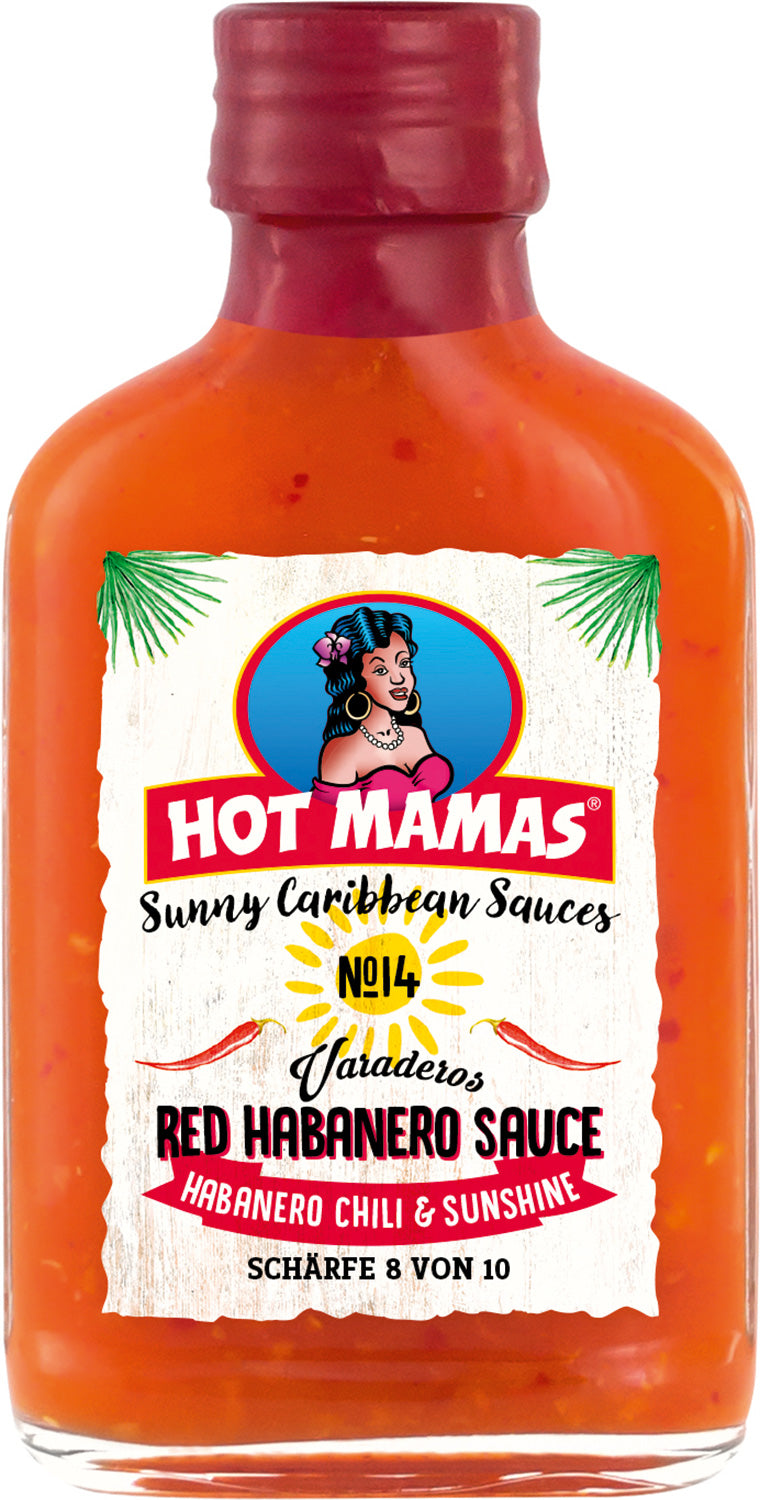 Varaderos Red Habanero Sauce 95 ml - Hot Mamas for sterk smak