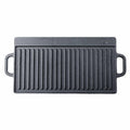 Vendbar grillplate støpejern 42,5 x 23 cm - SANTOS forfra