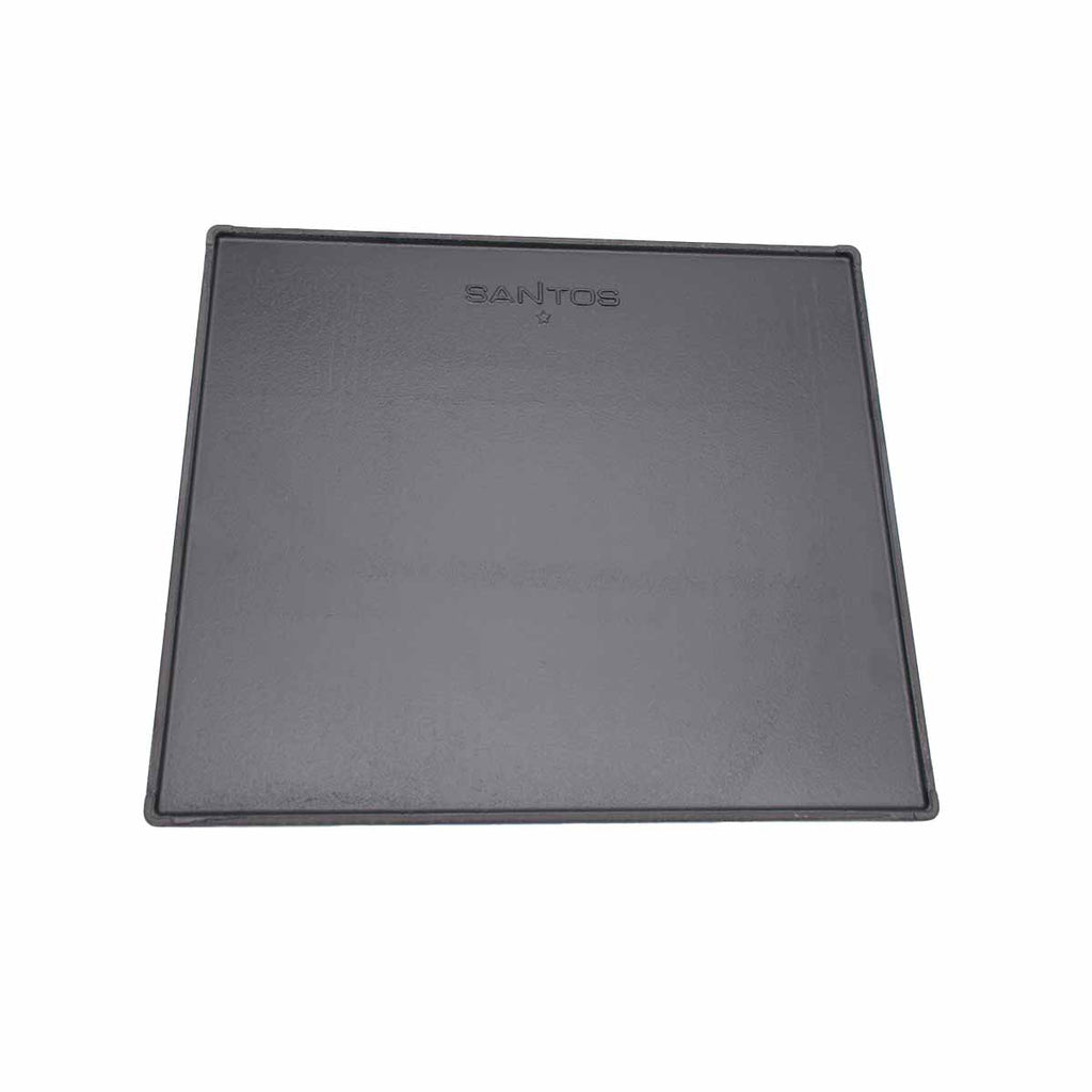 Vendbar grillplate støpejern 43x37,5 cm S-Serie - SANTOS forfra