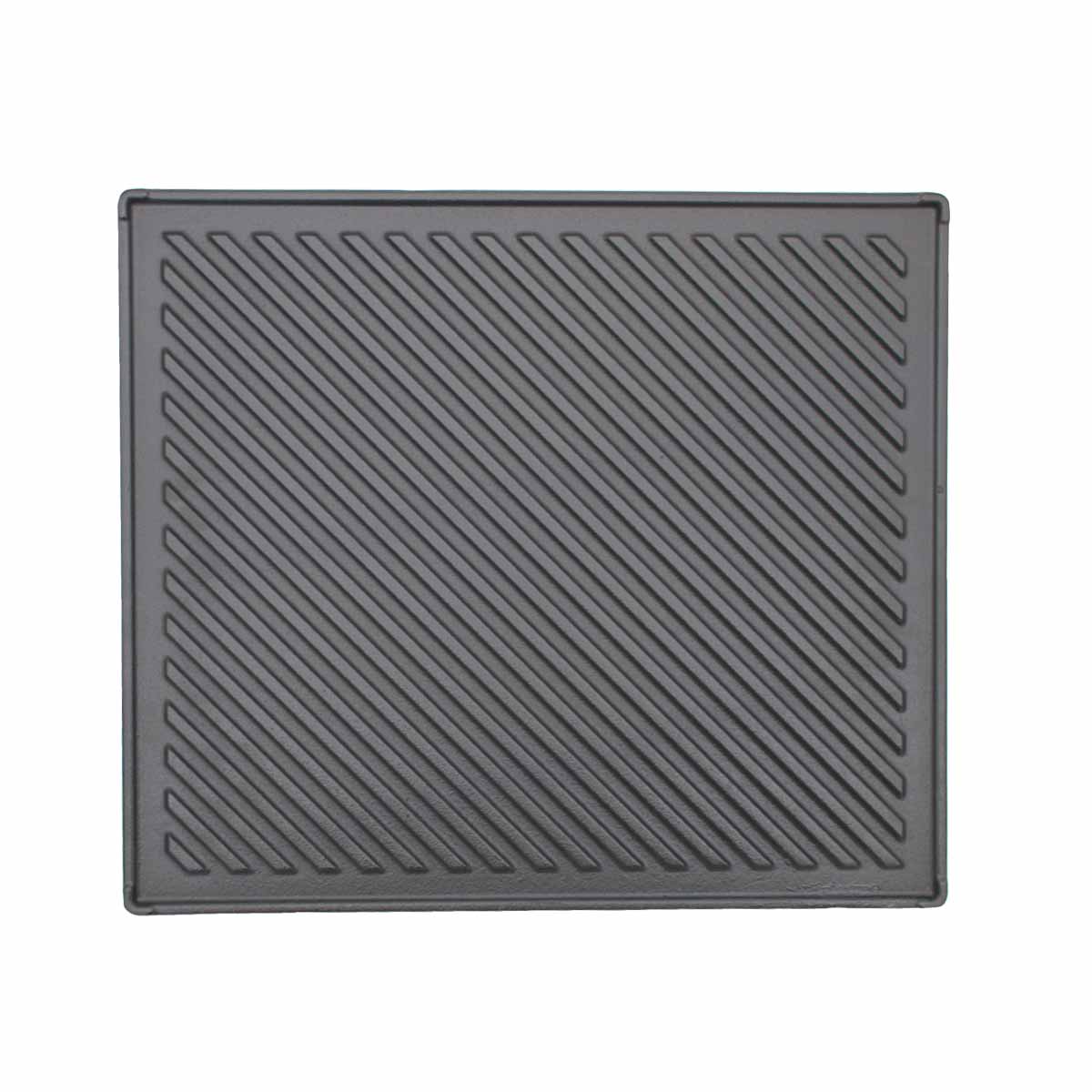 Vendbar grillplate støpejern 43x37,5 cm S-Serie - SANTOS montert i grill