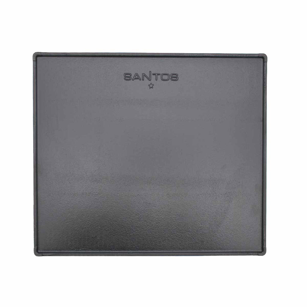 Vendbar grillplate støpejern 43x37,5 cm S-Serie - SANTOS detalj varmefordeling